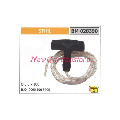 Impugnatura avviamento STIHL tagliaerba tosaerba rasaerba Ø 3.0 x 100cm 028390