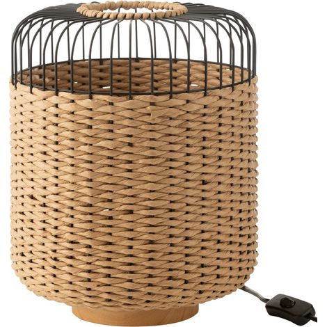 Lampe à Poser en Métal "Eldon" 34cm Naturel (1/3)