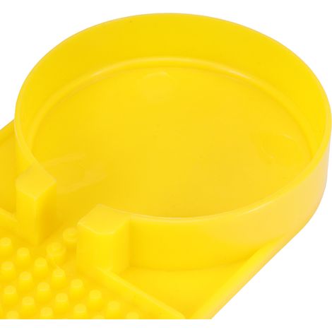 Dispensador de agua para colmenas de 6 piezas, bandeja y recipiente amarillos, plástico resistente, práctico para la apicultura. (1/5)