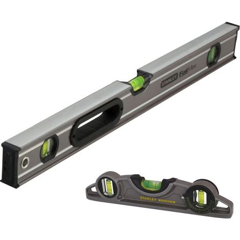 Stanley STA043624 FatMax Box Beam Spirit Level 60cm + Torpedo 0-43-624 0-43-609 (1/4)