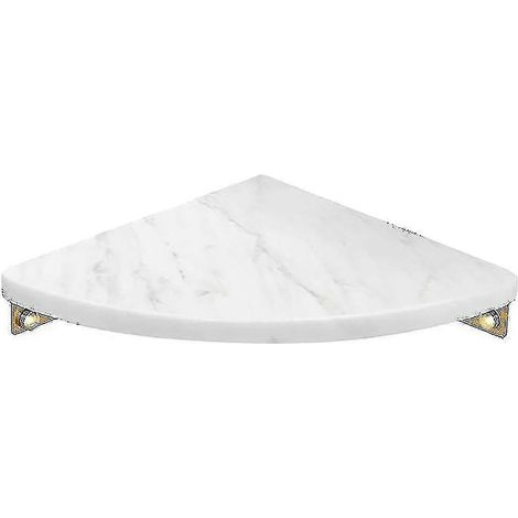 Étagère d'angle triple en aluminium effet marbre (1 pièce) - Étagère d'angle murale pour salle de bain ou douche