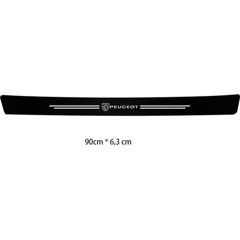 (1 pièce) Seuil de porte de voiture avec autocollant décoratif en fibre de carbone, compatible avec Peugeot 208, 3008, 308, 206, 2008, 207, 107, 508, 607, 106, 406, 407 et 307. (1/4)