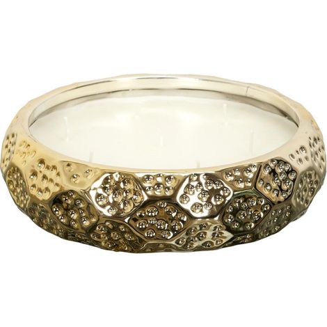 Bougie Parfumée en Céramique "7 Mèches" 20cm Or (1/3)