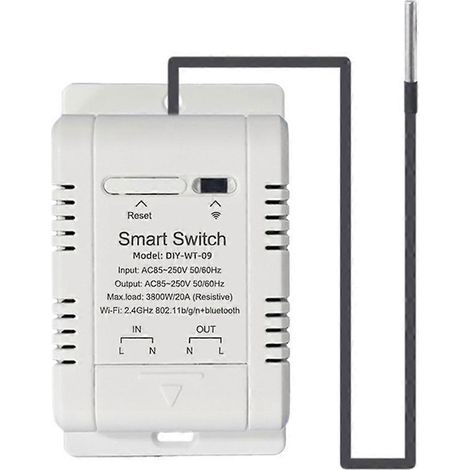 Interrupteur de température intelligent 20A avec capteur de température et télécommande pour aquarium, serre ou plantation. (1/5)