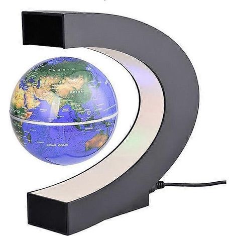 Magnetisch schwebende LED-Weltkugel mit Weltkarte – Neuheit als Nachtlicht, elektronische Antigravitationskugellampe für Büro und Zuhause (1/2)