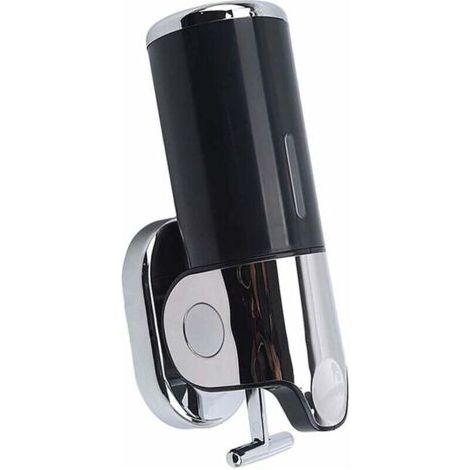QORVA-Distributeur savon mural avec support mural pour gel douche, shampoing, savon liquide, nettoyant pour les mains, distributeur lotion pour cuisine, toilettes, salle bain, noir 24x12x 8 cm-Fei Yu