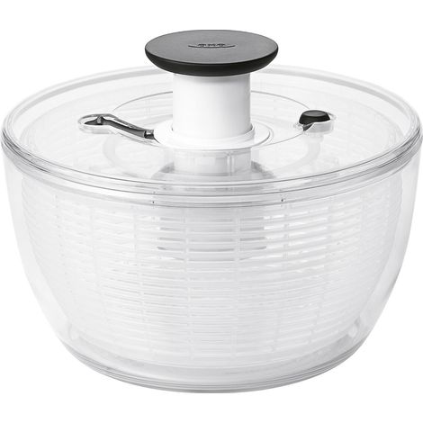 Essoreuse à salade 27cm – Système d'essorage à piston – Capacité 6L – Fond anti-dérapant – Compatible lave-vaisselle – OXO