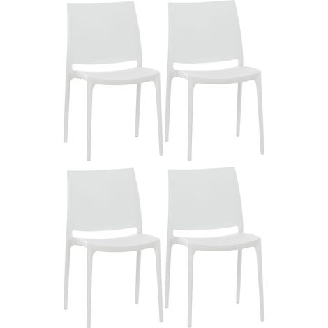 Set di 4 sedie Maya bianco