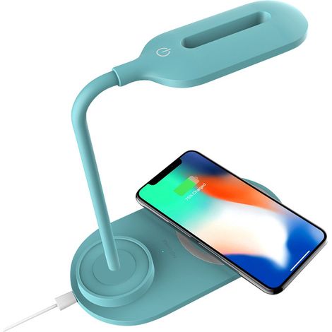 Schreibtischlampe, kabelloses Ladegerät für Mobiltelefone, USB-Schreibtischlampenständer, faltbare Leselampe