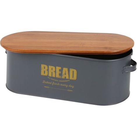 Brotkasten Bread Brotkorb Brotbehälter Brotkiste Aufbewahrungsbox 46x16x18cm (1/3)