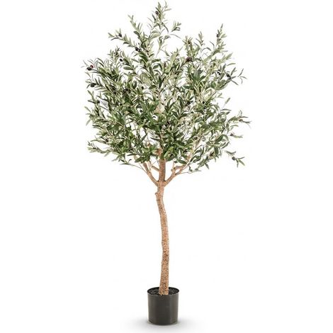 Olivier Artificiel Olea Europaea Arbre Décoratif Intérieur Vert Argenté 180 cm - PANGIVO (1/5)