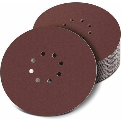 Disques Abrasifs 225mm, 8 Trous, Grain 120, Pour Ponceuse Girafe à Sec, Lot de 40 Pièces Odipie (1/4)