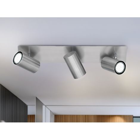 LED Deckenstrahler Silber 3-flammig, Breite 48cm (1/5)