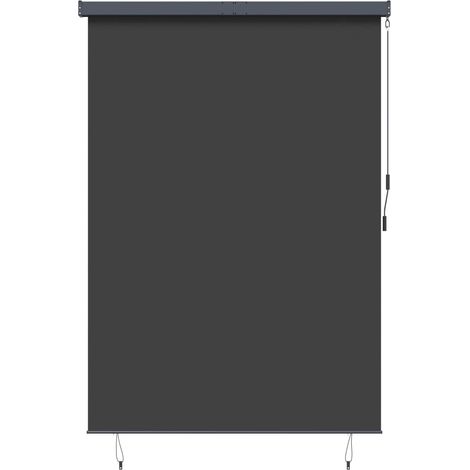 Estor enrollable Gris antracita 180 x 250 cm Tela y Aluminio vidaXL