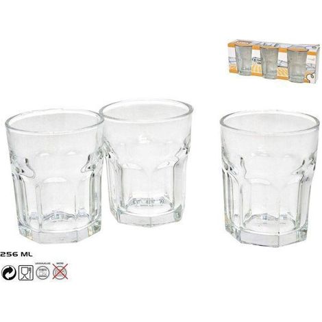 25,6 cls vaso agua cristal modelo luna similar vaso spania - caja 6 unidades