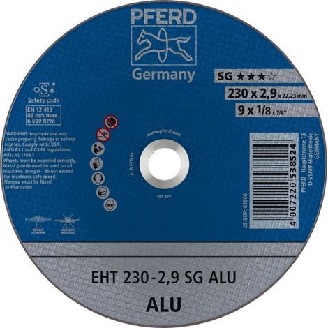 PFERD TOOLS 61328323 Trennscheibe SG ALU D230x2,9mm gerade Aluminium Bohrung 22,