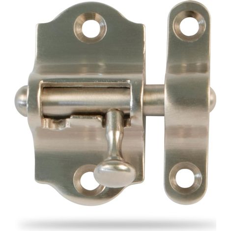 Verrou Porte - Modèle 720 - Laiton - 50 mm - Vis incluses - Idéal pour portes et fenêtres - Finition : Chrome-Matt (1/5)