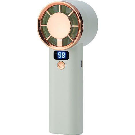 Ventilateur portable vert menthe : Rafraîchissement portable avec longue autonomie. (1/5)