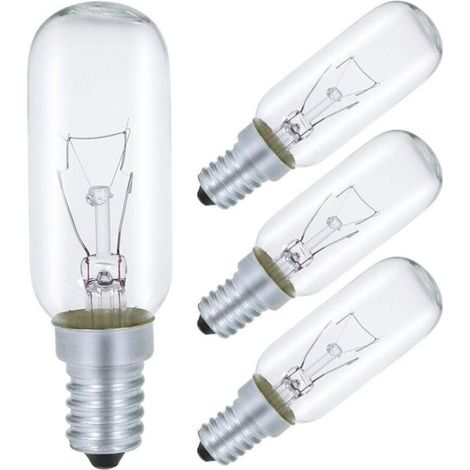 Ampoule Pour Hotte Aspirante E14 40W, T25 230V Ampoule Incandescence Blanc Chaud 2700K Dimmable, Lot de 4 (1/5)