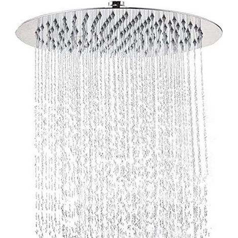 Regendusche 30cm Edelstahl, 12 Zoll Rund, Selbstreinigend, Hochdruck, Verstellbar (1/5)