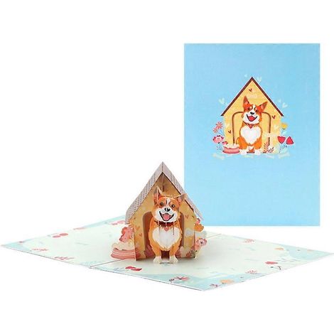 Carte de vœux élégante en 3D sur le thème des animaux de compagnie, pour un anniversaire, un mariage ou un anniversaire de mariage. (1/5)