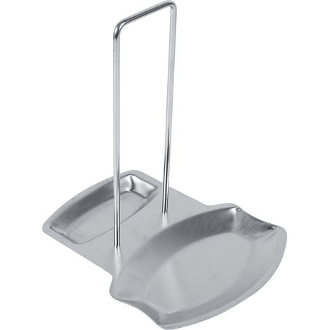 Support de cuillère en acier inoxydable pour la cuisine (1 pièce) - Étagère pour couvercle de casserole - Support pour poêle - Support pour casseroles chaudes (1/5)
