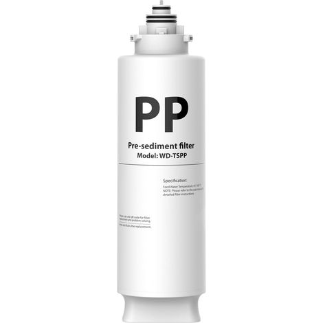 Waterdrop TSPP Filtre à eau à sédiments sous l'évier, remplacement TSU-W système de filtration à eau ultrafiltration à 3 niveaux sous l'évier, 1 paquet