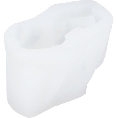 Moule à bougie en silicone 3D géométrique, non toxique, réutilisable, durable, antiadhésif pour cire, moule résistant à la chaleur, forme originale, idéal pour artisanat. (1/5)