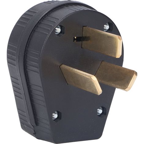Connecteur mâle industriel droit 3 broches, contacts en laiton, prise américaine 50A 125V/250V, norme US (1/5)