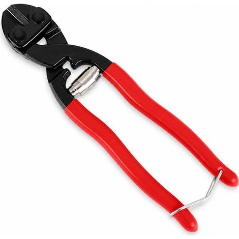 Coupe-boulons 55 – Acier trempé – Cisailles pour métal, câbles et fil – Rouge – Poignée antidérapante – Bricolage (1/5)