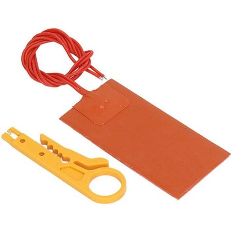 Coussin chauffant en caoutchouc silicone, 12 V 15 W 250 °C, chauffage universel pour moteur (1/4)