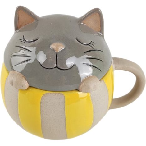 Tasse chat amusante pour café ou thé, cadeau original pour les amoureux des chats, décoration d'intérieur, céramique de haute qualité