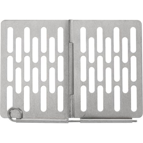 Klappbare Grillplatte aus Edelstahl für Outdoor-Camping, tragbarer Grill, 22,5 x 16 cm