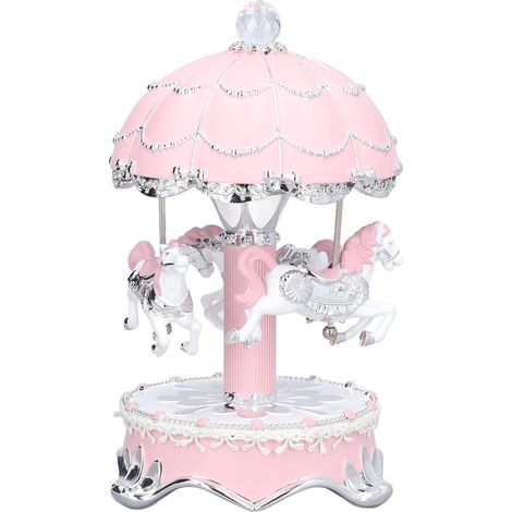 Boîte à musique carrousel lumineuse style européen - Cadeau idéal pour amis, conjoint ou famille - Change de couleur (1/5)