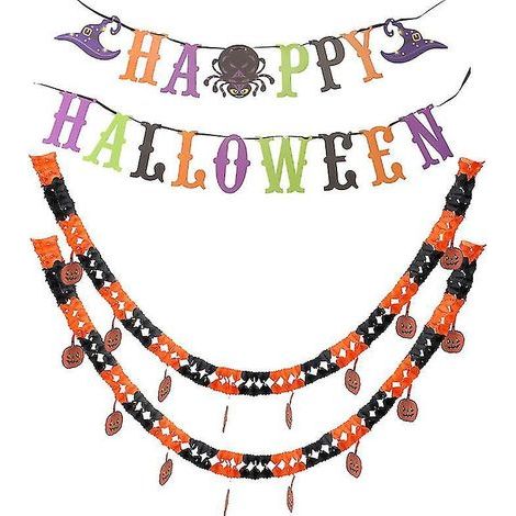 Guirlande d'Halloween en 3 pièces pour décorations d'Halloween (1/3)