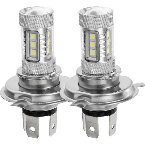 phares LED H4 80W pour véhicules, antibrouillards, phares LED automobiles-7.2X4.3cm-Silver (1/3)