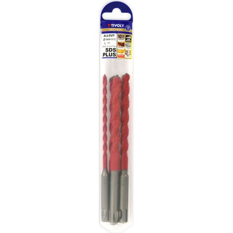 Tivoly • Lot de 5 Foret ALLCUT Ø 5-6-8-10-12 -L160mm -Plaquette affûtage spécial -SDS+ (1/2)