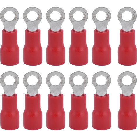 Série RV bornes pré-isolées serties à froid, cosses cuivre type O, lot de 1000 pièces, connexion électrique fiable. (1/5)