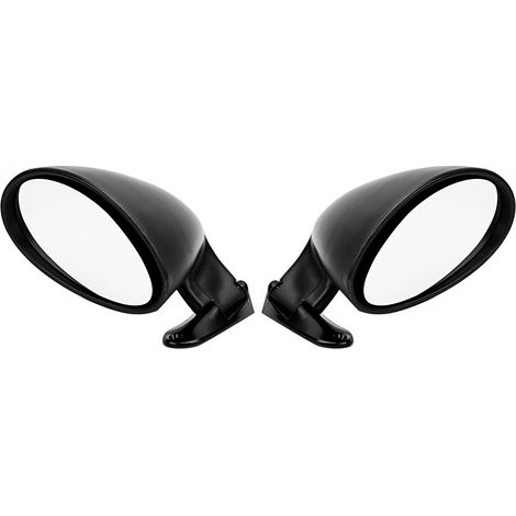 Rétroviseur extérieur noir universel, paire de 2, voiture rétro tuning accessoire (1/3)