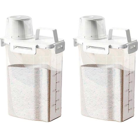 2 5L Covered anti humidité hermétique récipient de rangement Used pour grain Nut Flour riz aliments boîtes de rangement (1/5)