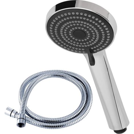 Triton Sara Shower Head Chrome Universal 3 Spray Modes High Flow + 2m Hose (1/5)
