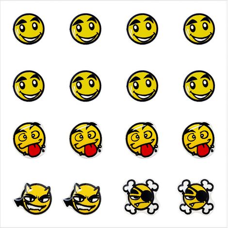 Mini 3D Sticker Smile