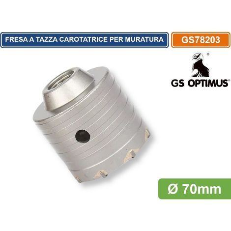 GS OPTIMUS GS78203 FRESA PERFORATRICE A TAZZA Ø 70MM M22 PER PIETRA CEMENTO CALCESTRUZZO