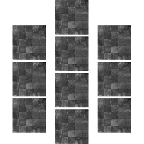 Autocollants Carreaux en Pvc Autocollants Carrés Style Ancien, Résistants aux Taches, Lot de 10 Pièces pour Décoration Murale DIY la Cuisine et Maison (1/5)