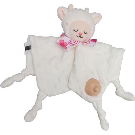 Doudou mouton sucette apaisant pour bébé +3 mois, couverture émotionnelle sécurité douce. (1/5)