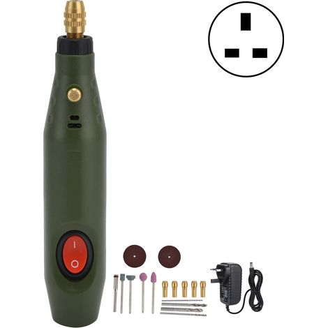 Herramienta eléctrica de pulido, mini herramienta de abrillantado, herramienta económica de grabado para bricolaje en acero inoxidable, cerámica y vidrio (enchufe de 100-240 V) (1/5)