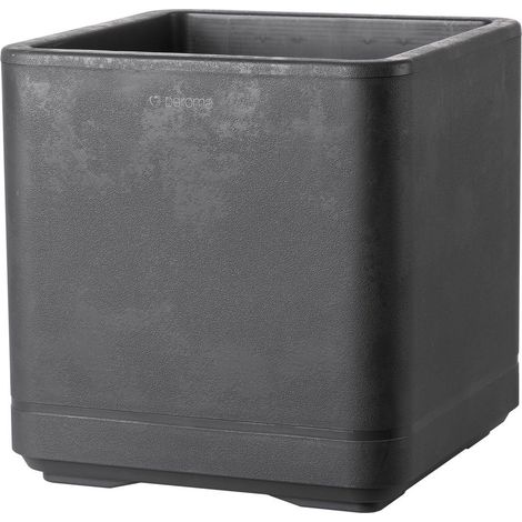 Vaso quadrato con riserva d'acqua Cubo Cosmo, 38x38x39,2 cm (25,5 L), Antracite
