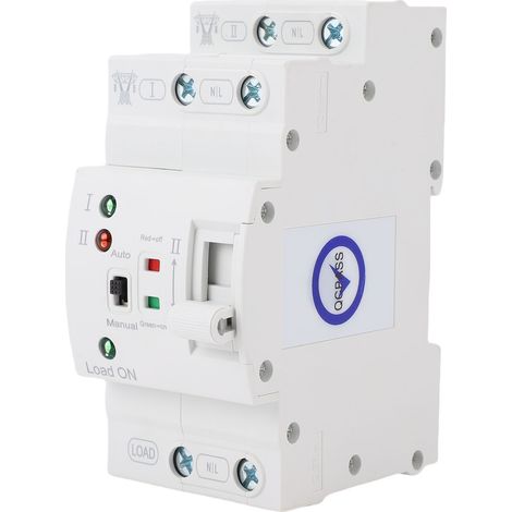 Commutateur de transfert manuel automatique 80A 2P, double sélecteur de puissance, commutation de niveau en milliseconde, Installation sur Rail DIN, Version secteur mince (1/5)