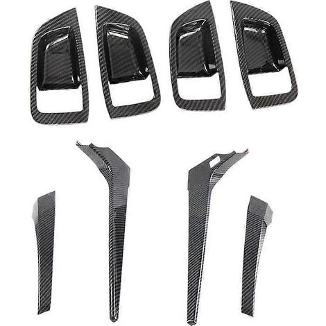 4 pièces de protection pour poignées de portières de voiture et 4 pièces de protection pour pommeau de levier de vitesse. (1/5)