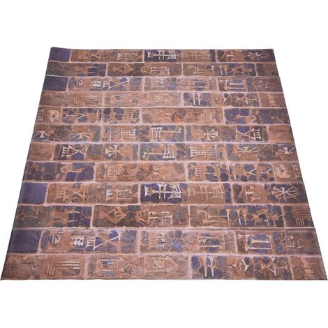 Lot de 6 stickers muraux 3D 100 x 18 cm, motif pierre et brique, à coller soi-même pour décorer votre intérieur. (1/5)